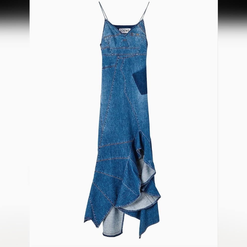 Loewe Jeans Dress Womens Sz 38 Italy Cotton Sz 4 USA.